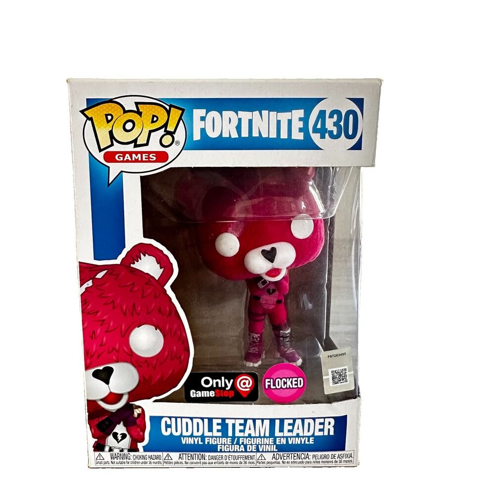 Funko Pop Fortnite #430 Cuddle Team Leader Flocked GameStop Exclusive